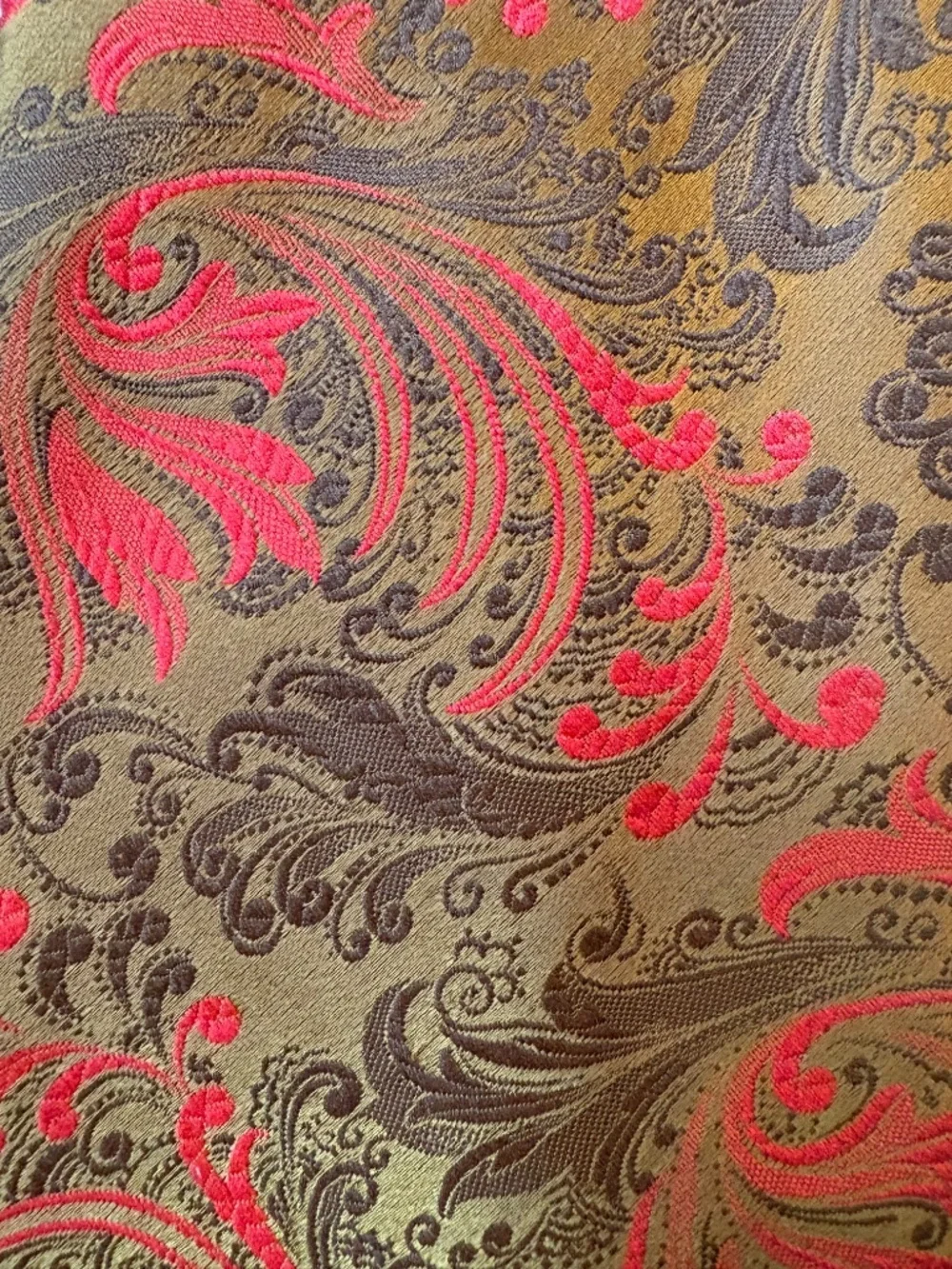Vintage 60s 70s Alexander's For Men Brown Pink Paisley Tie 4